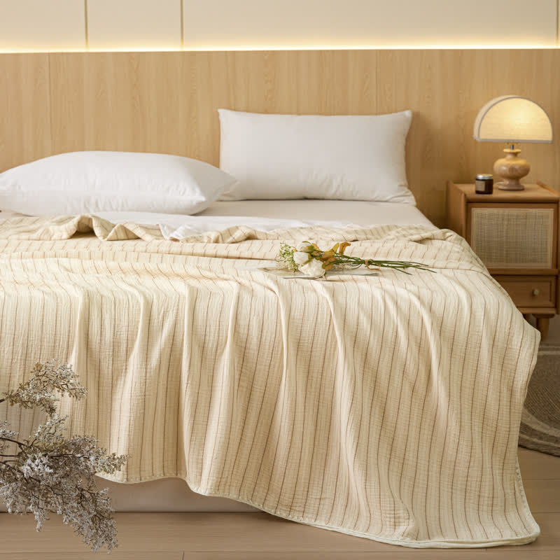 Soft Stripe Reversible Cotton Bedspread - image 31