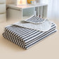 Blush Stripe Quilted Cotton Summer Quilt - Linen Gray - 79" × 91" - image 9