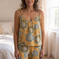 Sunflower Bloom Tie Strap Cami Loungewear Set - image 3