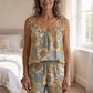 Sunflower Bloom Tie Strap Cami Loungewear Set - image 2