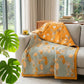 Reversible Ginkgo Botanical Quilted Blanket - image 2
