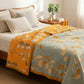 Reversible Ginkgo Botanical Quilted Blanket - image 1