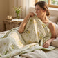 Soft Green Floral Reversible Cotton Quilt - image 9