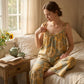 Sunflower Bloom Tie Strap Cami Loungewear Set - image 2