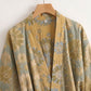 Vintage Sunflower Cotton Kimono Bathrobe - image 7