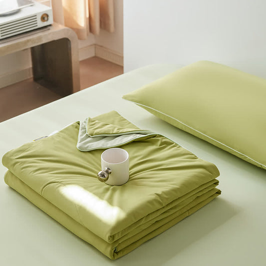 Nordic Cooling Lightweight Summer Comforter - Green - 79" × 91" - image 0
