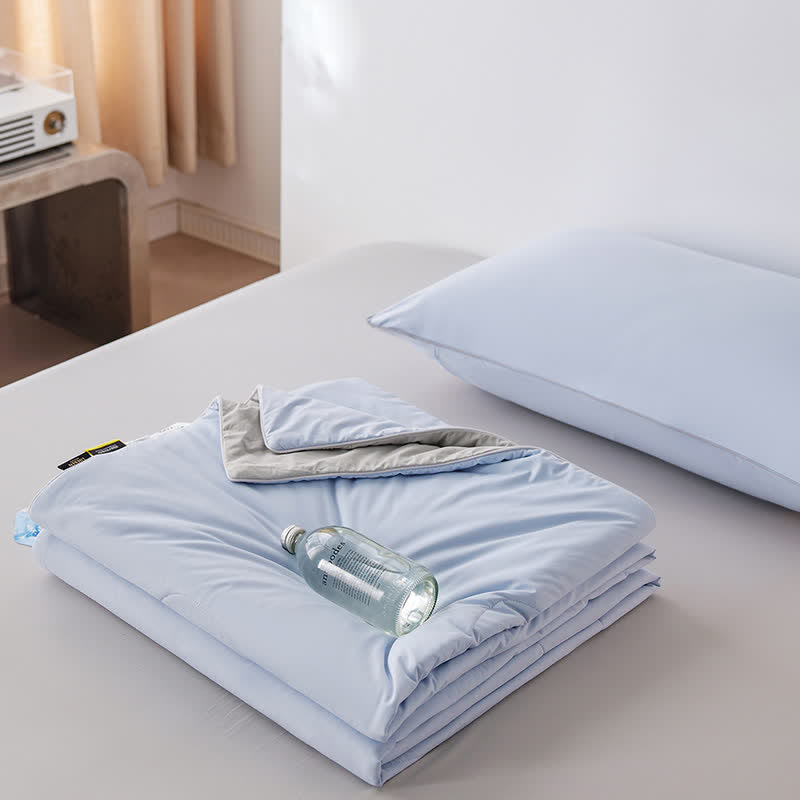 Nordic Cooling Lightweight Summer Comforter - Bright Blue - 79" × 91" - image 12