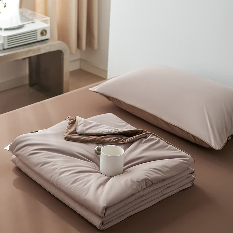 Nordic Cooling Lightweight Summer Comforter - Coffee Beige - 79" × 91" - image 36