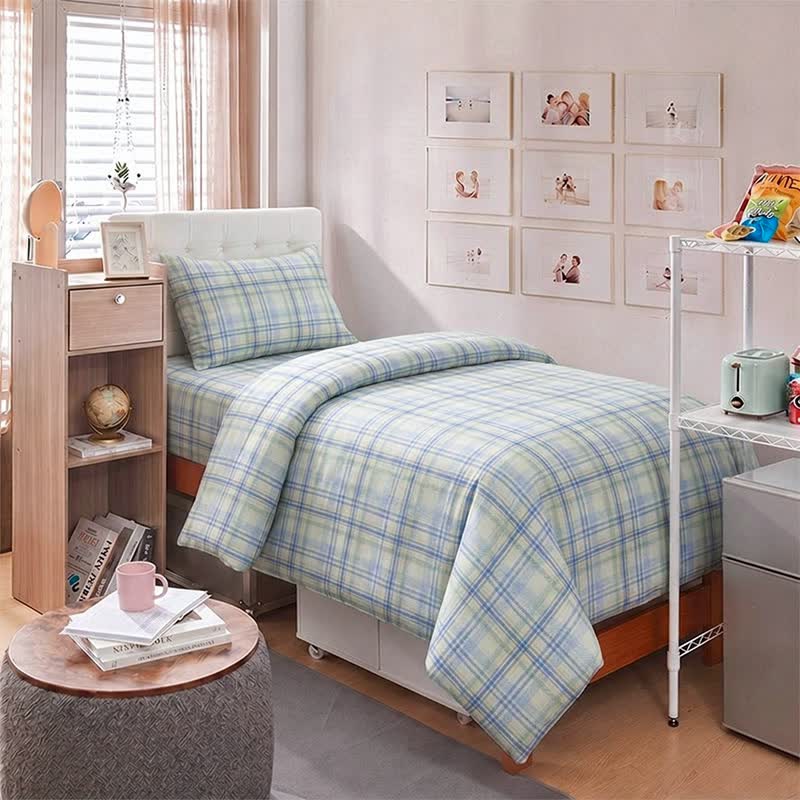 Thick Thin Plaid Dorm Bedding Set - image 8