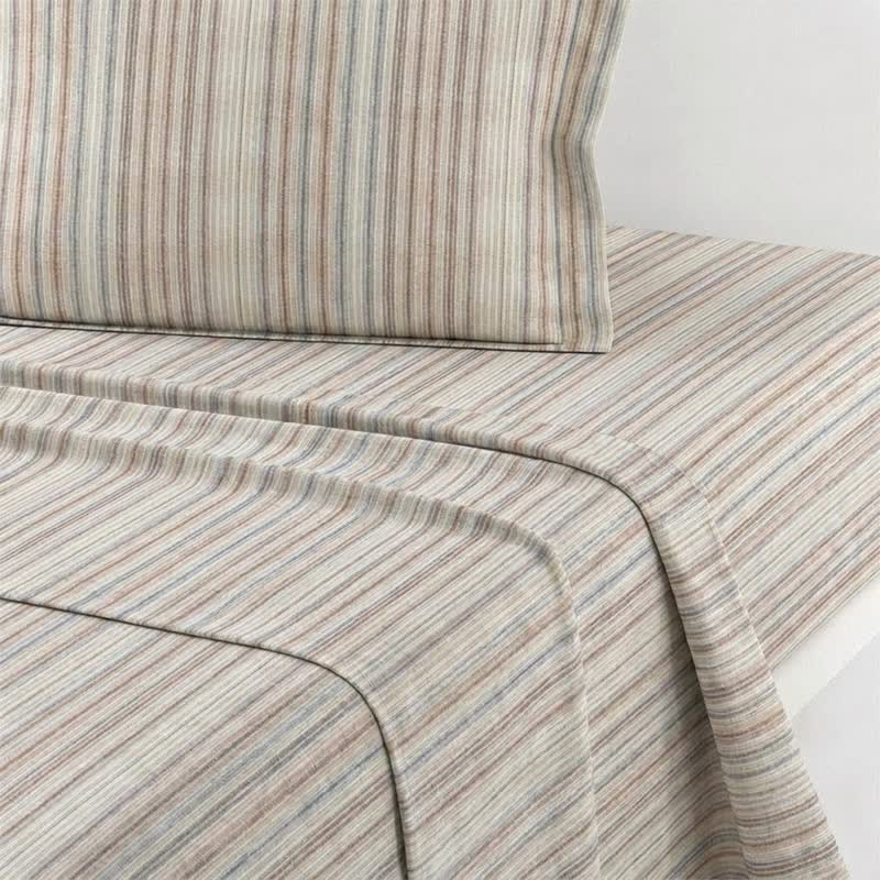 Minimalist Fine Stripe Neutral College Bedding Set - image 5