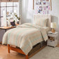 Pastel Pinstripe Minimalist Dorm Bedding Set - image 2