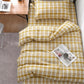 Mustard Plaid Twin XL Dorm Bedding Set - image 1
