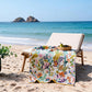 Floral 4-Layer Muslin Cotton Beach & Bath Towel - image 5