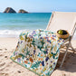 4-Layer Floral Cotton Muslin Beach & Bath Towel - image 3