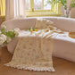 Cotton Waffle Weave Bath Towel with Ruffle Trim - Brown - 2PCS - 19"W x 39"L & 27"W x 55"L - image 4
