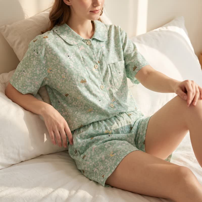 All-Over Dog Print Double Gauze Loungewear Set - image 2