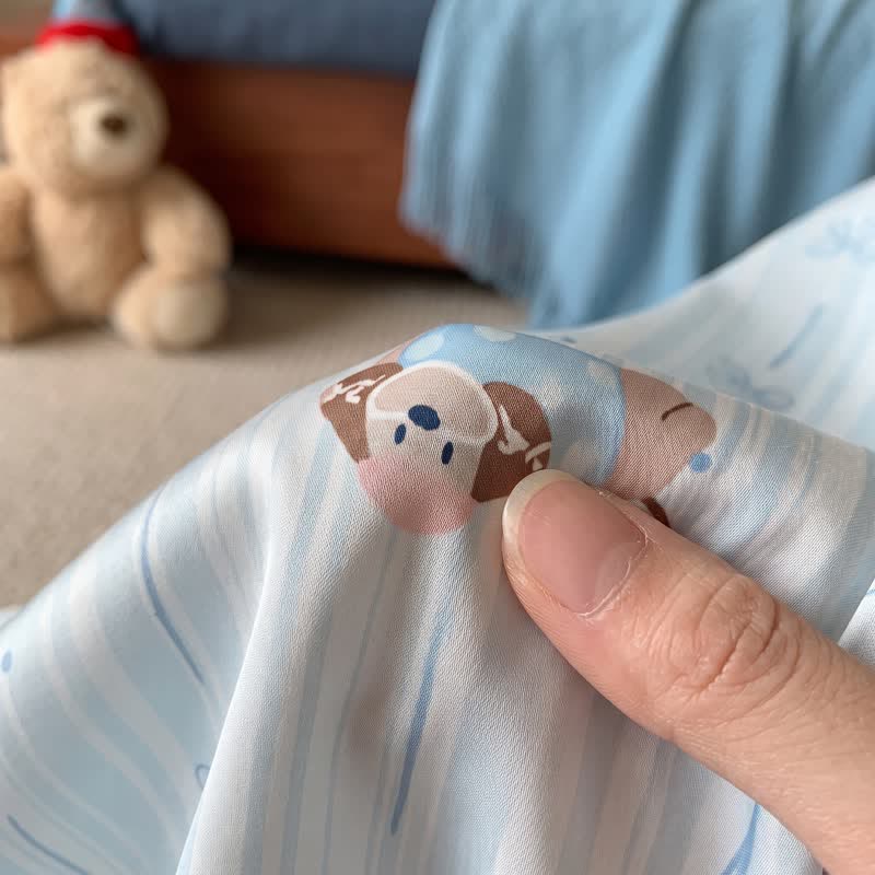 Sky Blue Puppy Print  Pajama Set - image 5