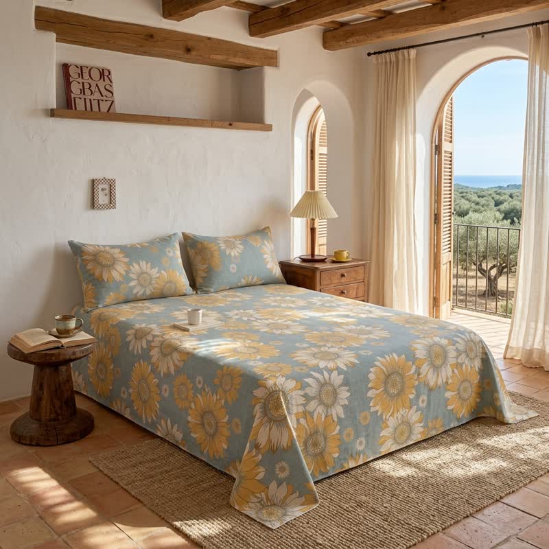Sunflower Garden Cotton Gauze Bedspread - image 7