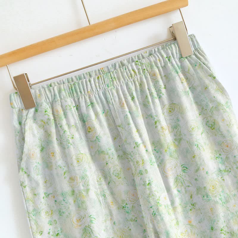 Rose Floral Spaghetti Strap Loungewear - image 2