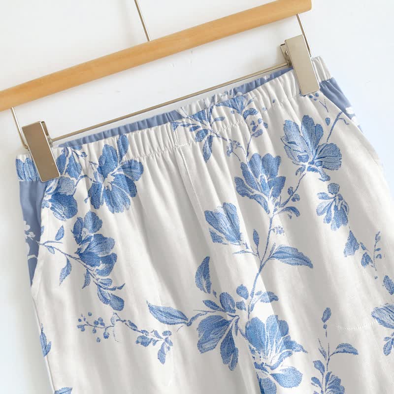 Botanical Floral Spaghetti Strap Loungewear - image 6