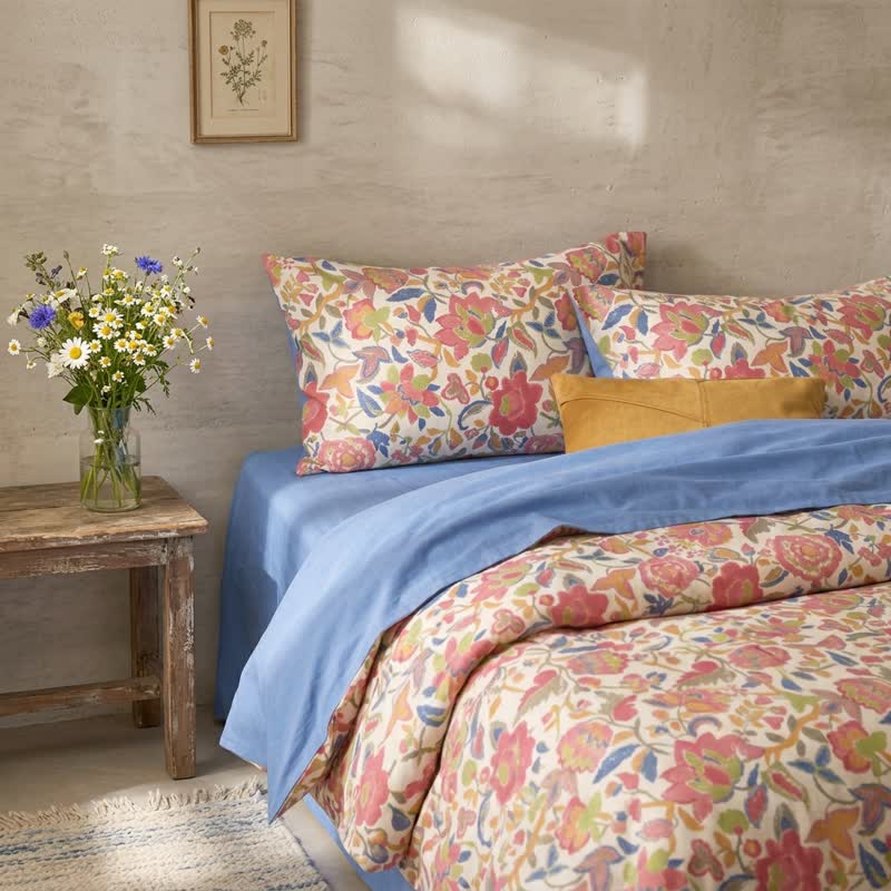 Cottage Floral Cotton Double Gauze Bedding Set - image 2
