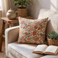 Vintage Pink Floral Double Gauze Throw Pillow - image 3
