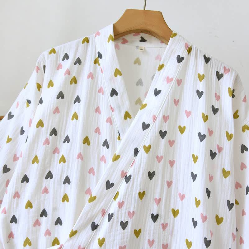 Cotton Double-Layer Muslin Kimono Nightgown - image 2