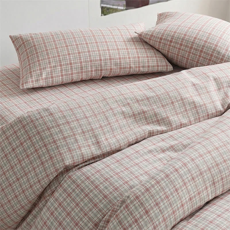 Pink Plaid Twin XL Dorm Bedding Set - image 3