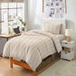 Neutral Striped Twin XL Dorm Bedding Set - image 2