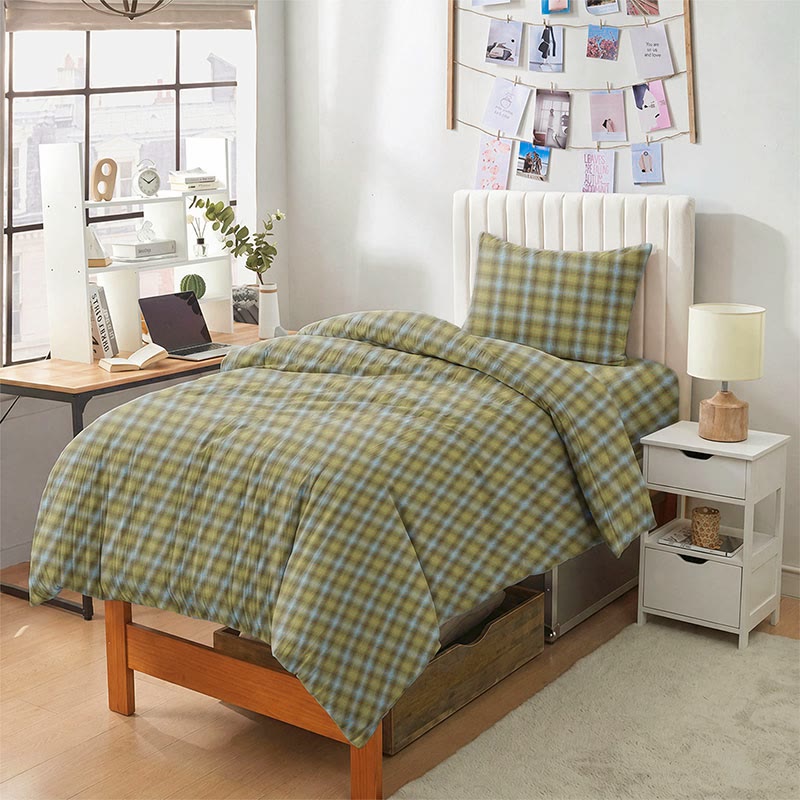 Cottage Plaid Twin XL Dorm Bedding Set - image 9