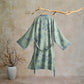Sage Blue Floral Cotton Kimono Robe - image 6