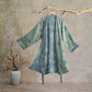 Sage Blue Floral Cotton Kimono Robe - Sage & Blue - 2XL - image 5
