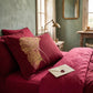 Deep Red Ginkgo Leaf Cotton Bedding Set - image 5