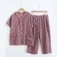 Plus Size Ruffle Trim Cropped Capri Loungewear Set - image 17
