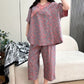 Plus Size Floral Cropped Capris Pants Loungewear - image 20