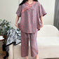 Plus Size Floral Cropped Capris Pants Loungewear - image 19