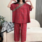 Plus Size Floral Cropped Capris Pants Loungewear - image 2