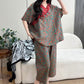 Plus Size Floral Cropped Capris Pants Loungewear - image 11