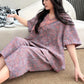 Plus Size Floral Cropped Capris Pants Loungewear - image 18