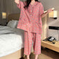 Plus Size Ruffle Trim Cropped Capri Loungewear Set - image 22
