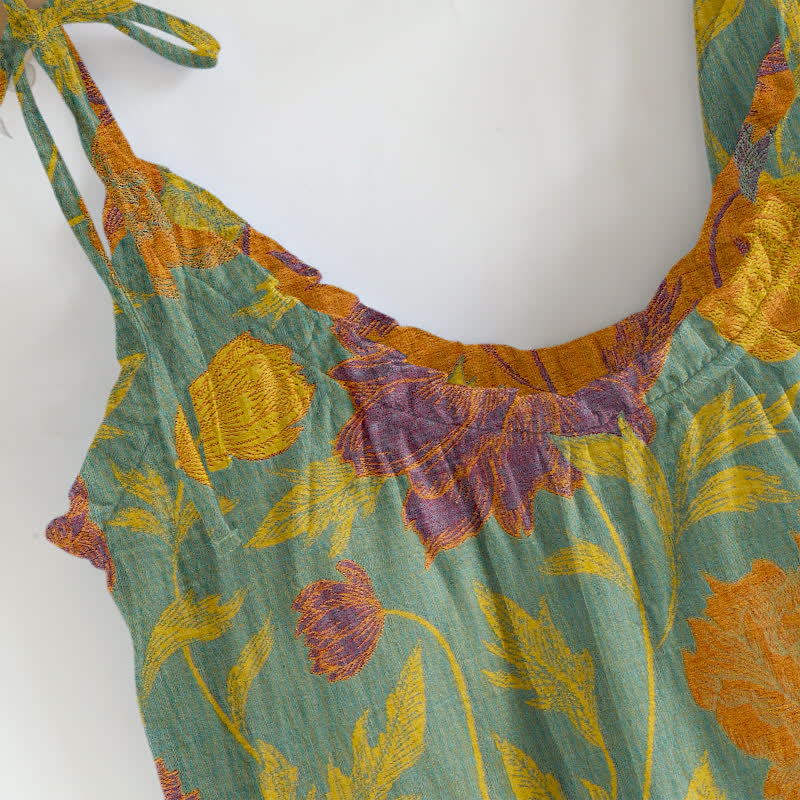 Retro Peony Cotton Cami Loungewear Set - image 6
