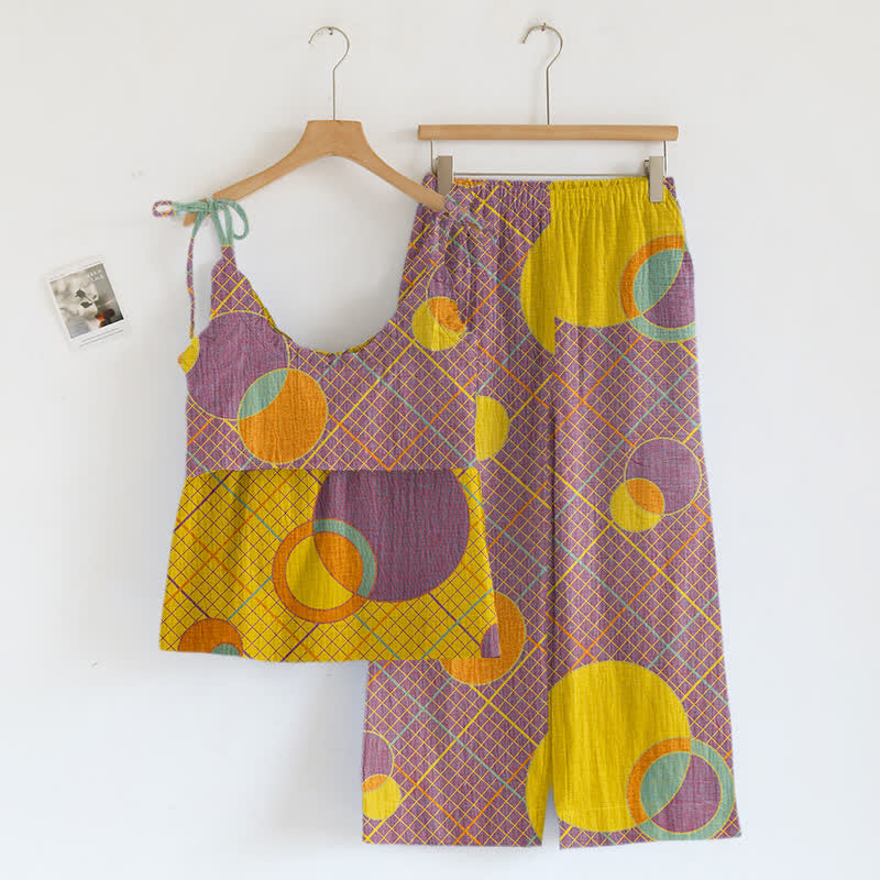 Abstract Circle Camisole Pajama Set - image 1