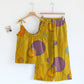Abstract Circle Camisole Pajama Set - Yellow & Purple - XL - image 4