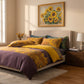 Vintage Sunflower Cotton Gauze Bedding Set - Purple & Yellow - Queen - image 8