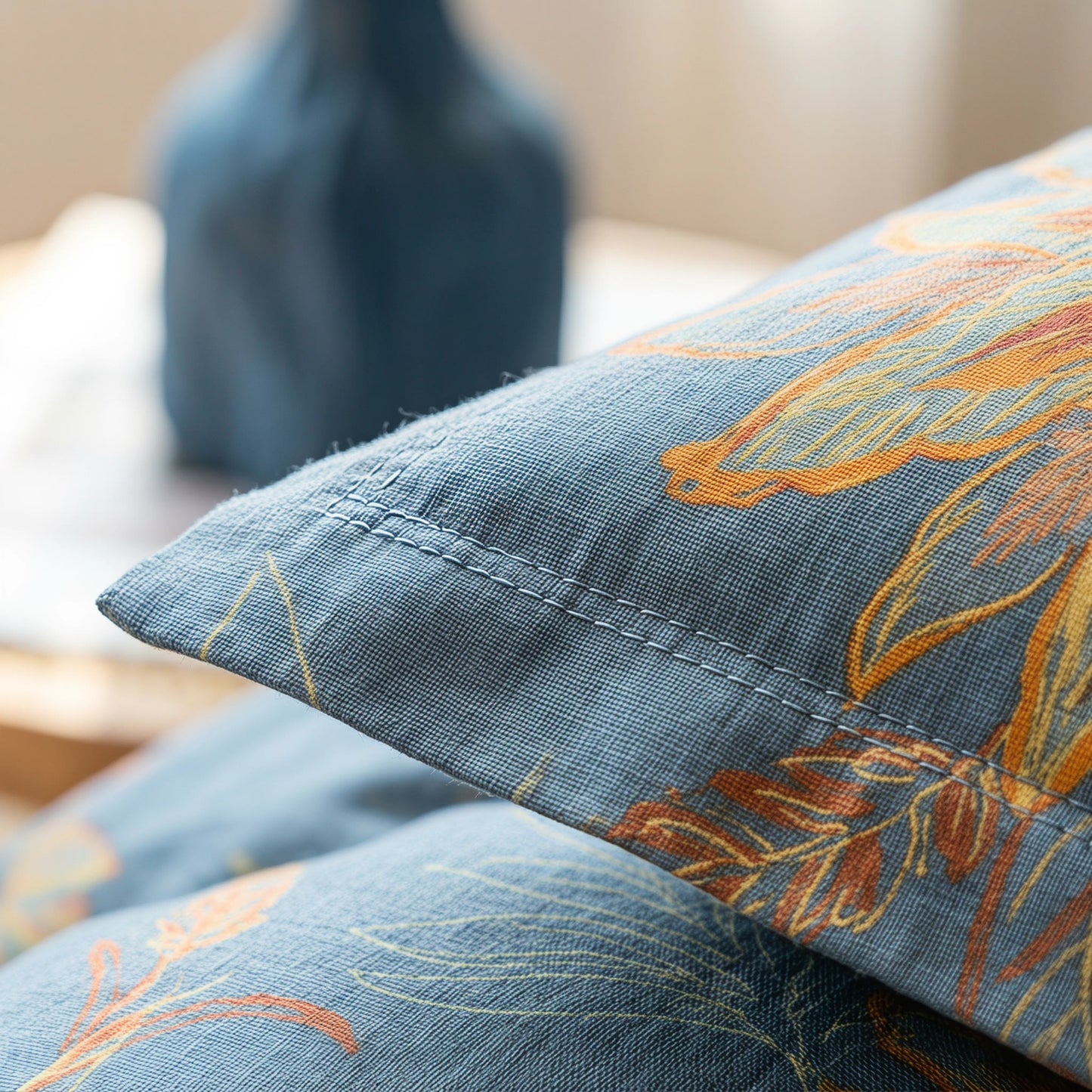 Vintage Floral Cotton Gauze Bedding Set - image 4