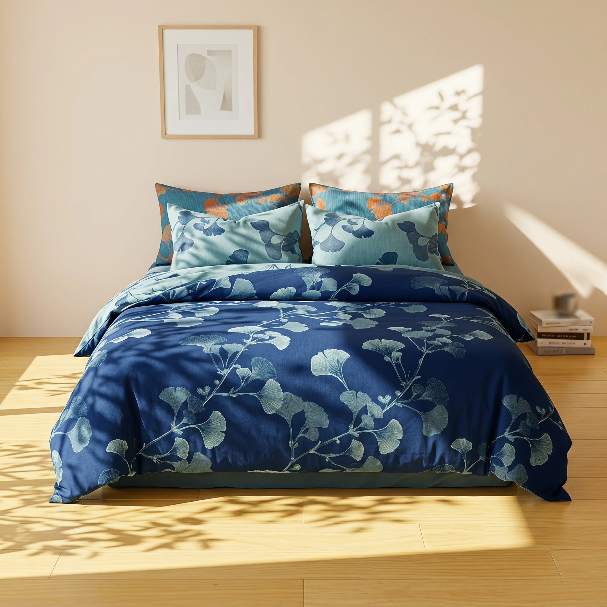 Vintage Ginkgo Leaf Cotton Bedding Set - image 1