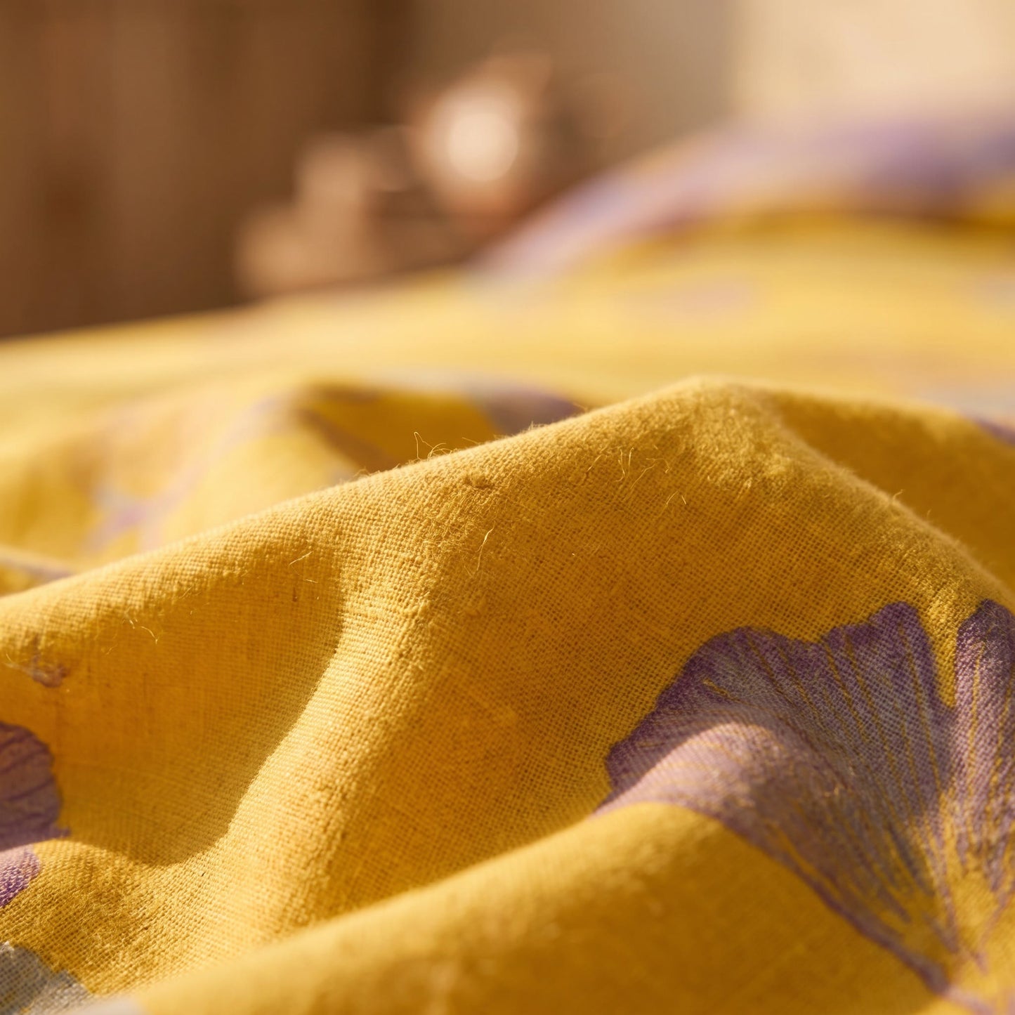 Vintage Ginkgo Leaf Cotton Bedding Set - image 13