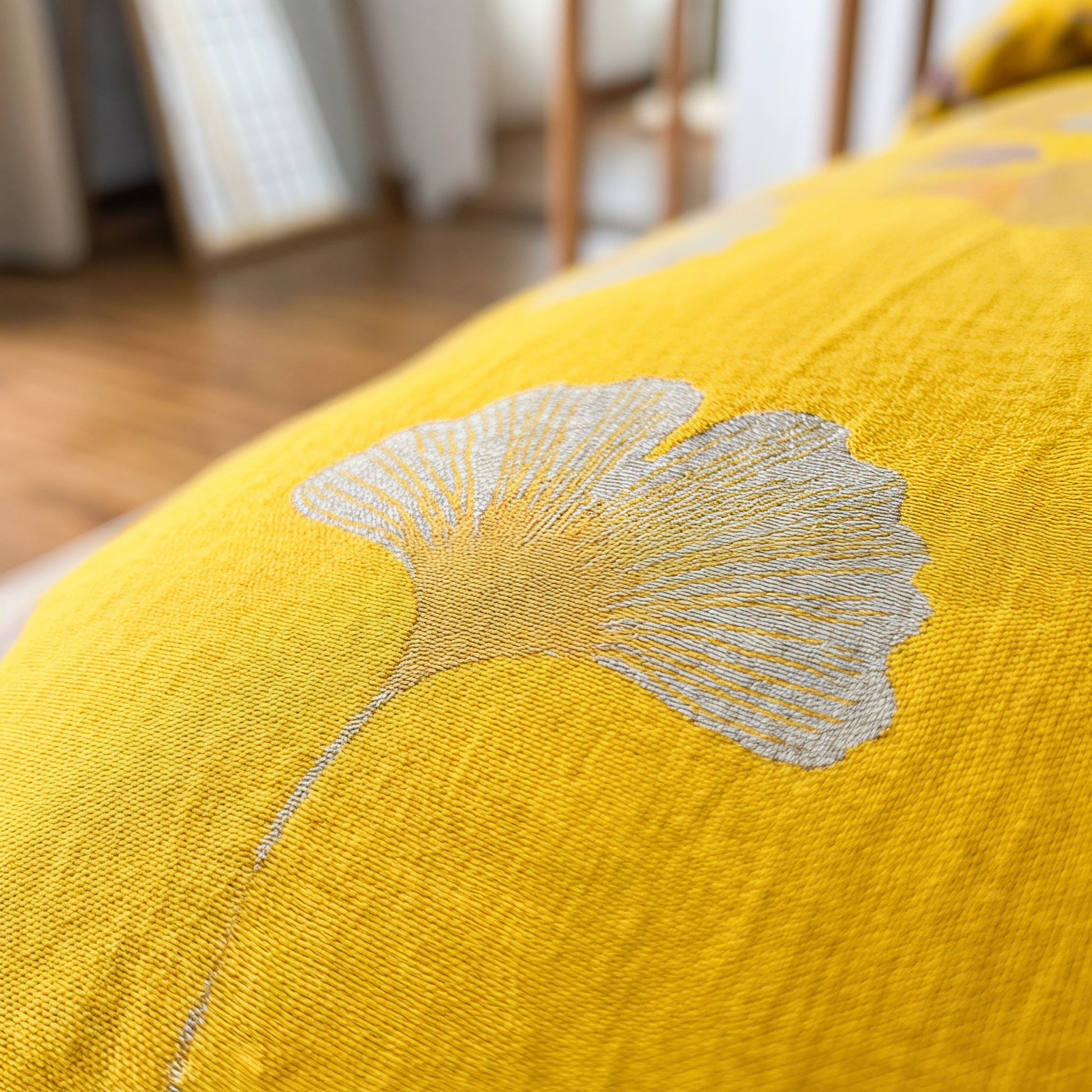 Vintage Ginkgo Leaf Cotton Bedding Set - image 14