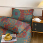 Retro Floral Cotton Gauze Bedding Set - Green - Pillowcases - 40" x 20" - image 4