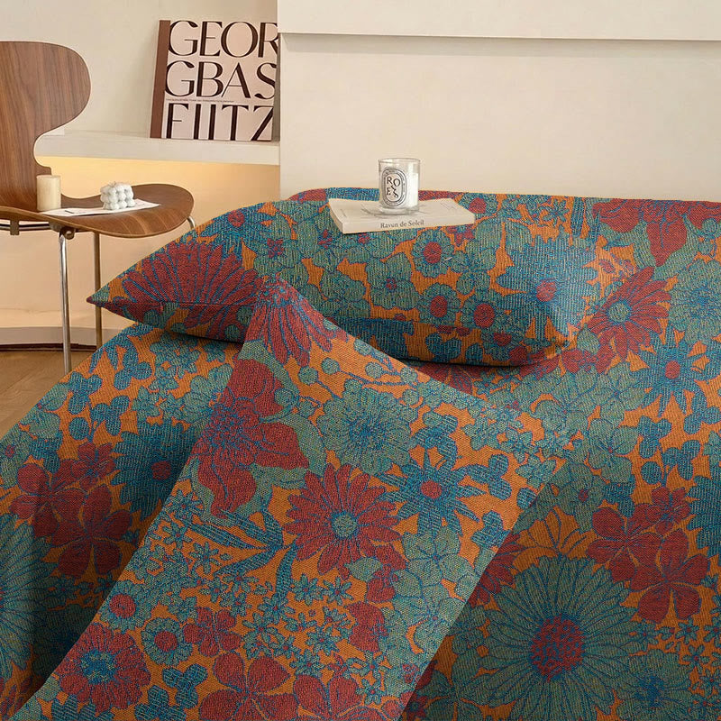 Retro Floral Cotton Gauze Bedding Set - image 5